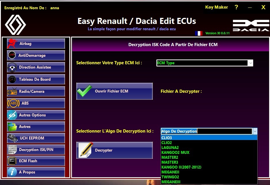 Logiciel easyrenault 0.0.11