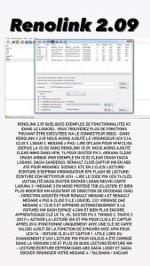Mise à jour logiciel RENOLINK v2.09
