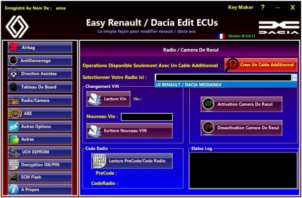 Logiciel easyrenault 0.0.11