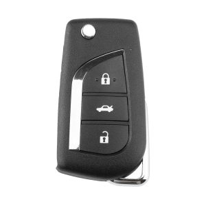 Xhorse VVDI Key Tool VVDI2 Universal Wire Flip Remote Key 3 Buttons MQB Style XKDM05EN With Chip Holder